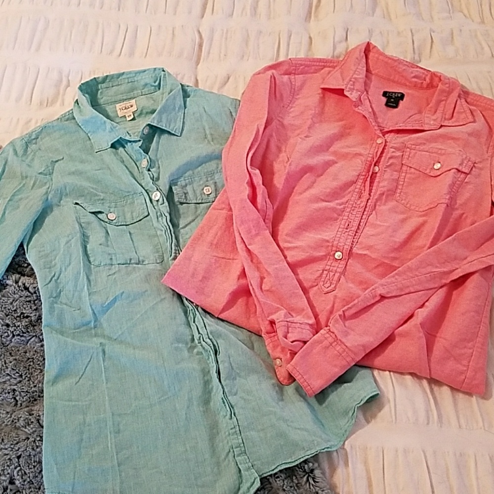 Bundle of 2 j. Crew long sleeve shirts.